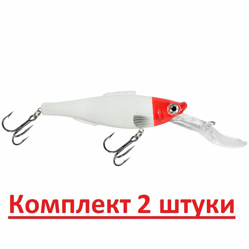 фото Воблер aqua тюлька dr 105mm, цвет 016 (red head), 2 штуки