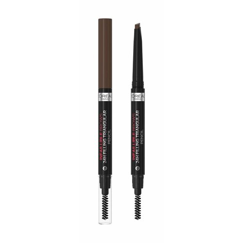 L'OREAL Карандаш для бровей автоматический Infaillible Brows, 9 г, 3.0 Brunet краски для бровей infaillible brows 24h filling trangular pencil l oréal parís 1 мл 7 0 blonde