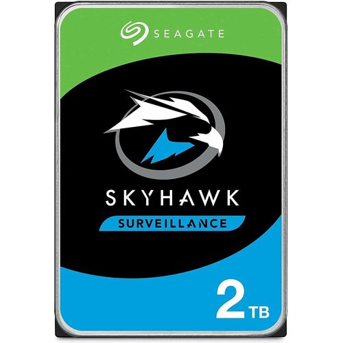 Жесткий диск Seagate Skyhawk ST2000VX017 2TB, SATA III, 3.5 жесткий диск 3 5 seagate skyhawk 2 тб sata iii 256 mb 5400 rpm st2000vx017