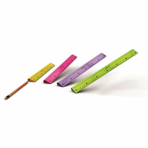 Линейка 20см Y-Plus, 4в1, линейка пластик, точилка, карандаш ч/ф, ластик