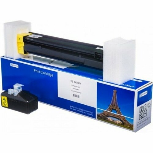 тонер картридж для kyocera fs c8020mfp c8025mfp c8520mfp c8525mfp tk 895y yellow 6k elp imaging® TK-895Y Blossom совместимый желтый тонер-картридж для Kyocera Mita FS C8020/ C8025/ C8520/ C8525 (6