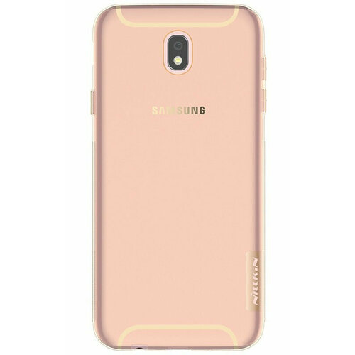 Накладка Nillkin Nature TPU Case силиконовая для Samsung Galaxy J5 2017 (J5 Pro/J530) прозрачно-золотая чехол книжка nillkin sparkle series для samsung galaxy j5 2017 j530 белый