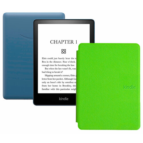 Электронная книга Amazon Kindle PaperWhite 2021 16Gb Ad-Supported Denim с обложкой ReaderONE PaperWhite 2021 Green