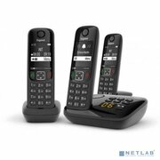 GIGASET VoIP-телефон Gigaset L36852-H2836-S311 AS690A Trio RUS черный (труб. в компл:3шт) автооветчик АОН Черный