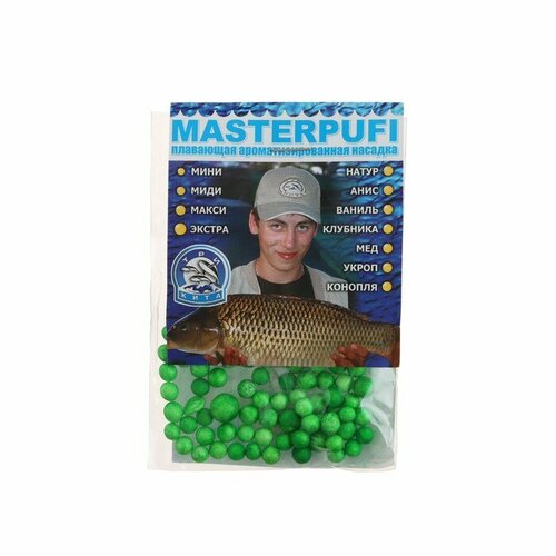 фото Насадка пенопластовые шарики, вкус конопля, цвет зелёный три кита