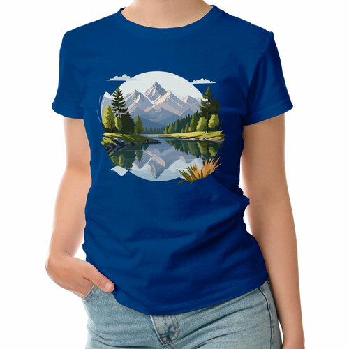 фото Футболка roly, размер m, синий