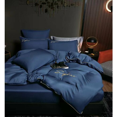 Комплект постельного белья однотонное, Сатин Жатка, 2 спальное, наволочки 70x70