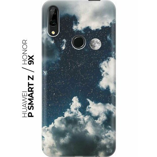 RE: PA Накладка Transparent для Huawei P Smart Z / Honor 9X с принтом Лунное небо re pa накладка transparent для huawei p smart 2019 honor 10 lite с принтом лунное небо