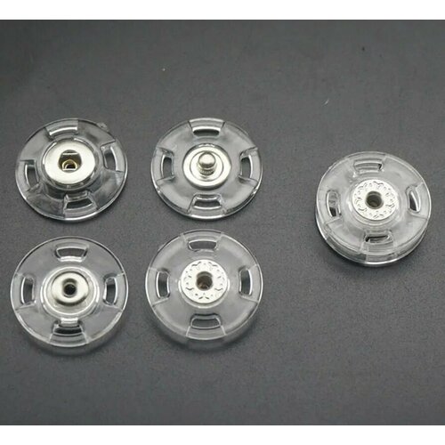 Пуговица защелка пришивная прозрачная, 3 штуки, 25 мм