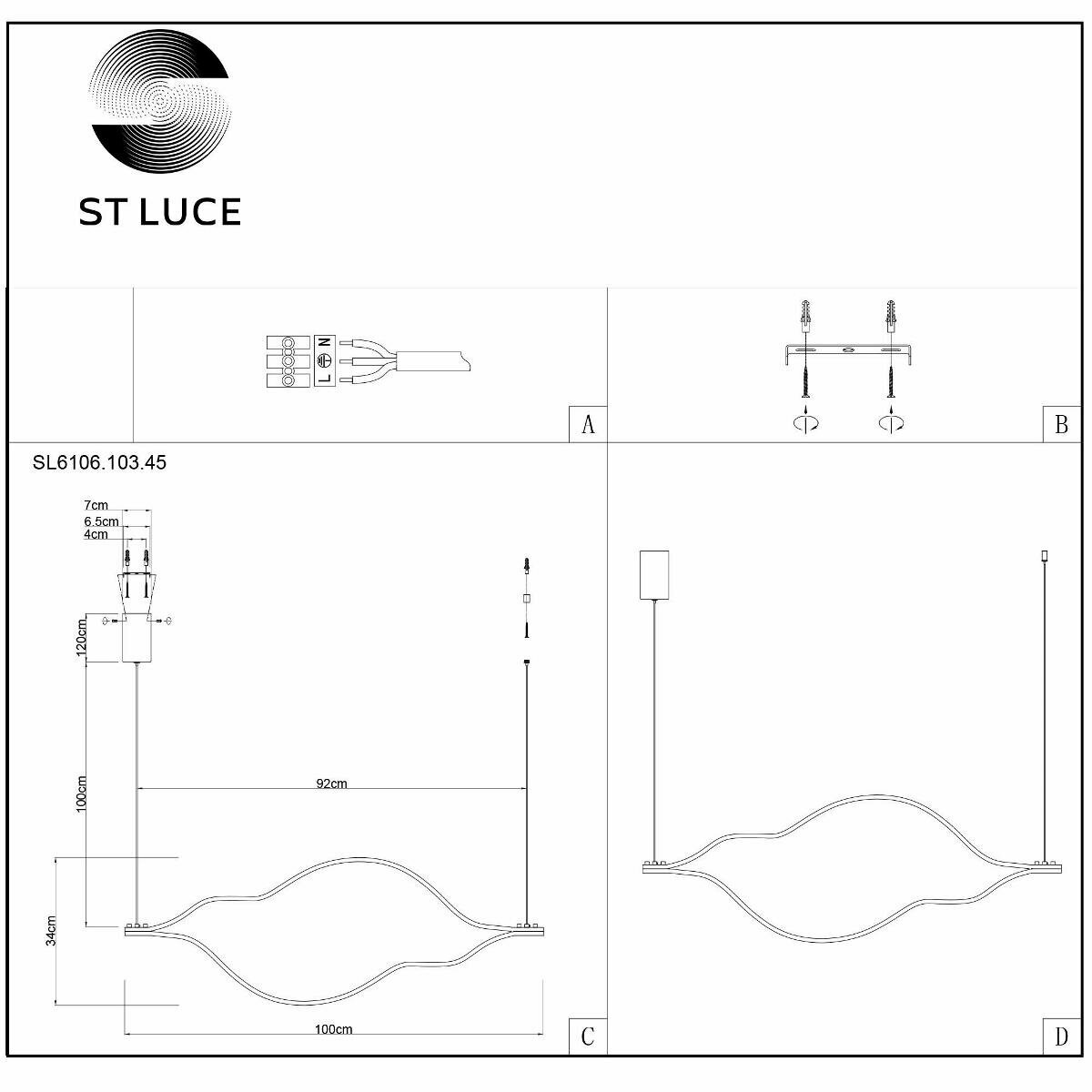 Люстра ST Luce CORTILE SL6106.103.45 - фото №7