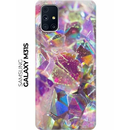 re pa накладка transparent для samsung galaxy a7 2018 с принтом розовые кристаллы RE: PA Накладка Transparent для Samsung Galaxy M31S с принтом Розовые кристаллы