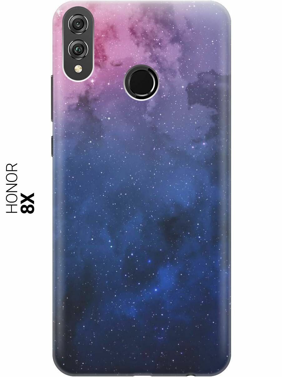 GOSSO Ультратонкий силиконовый чехол-накладка для Honor 8X с принтом "Звездное зарево"