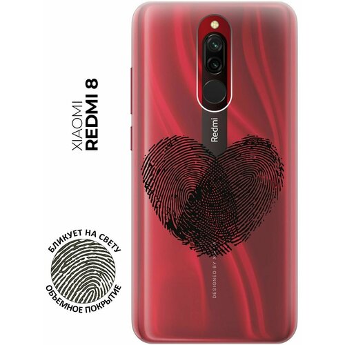 Силиконовый чехол с принтом Lovely Fingerprints для Xiaomi Redmi 8 / Сяоми Редми 8 силиконовый чехол с принтом lovely fingerprints для xiaomi redmi 9 сяоми редми 9