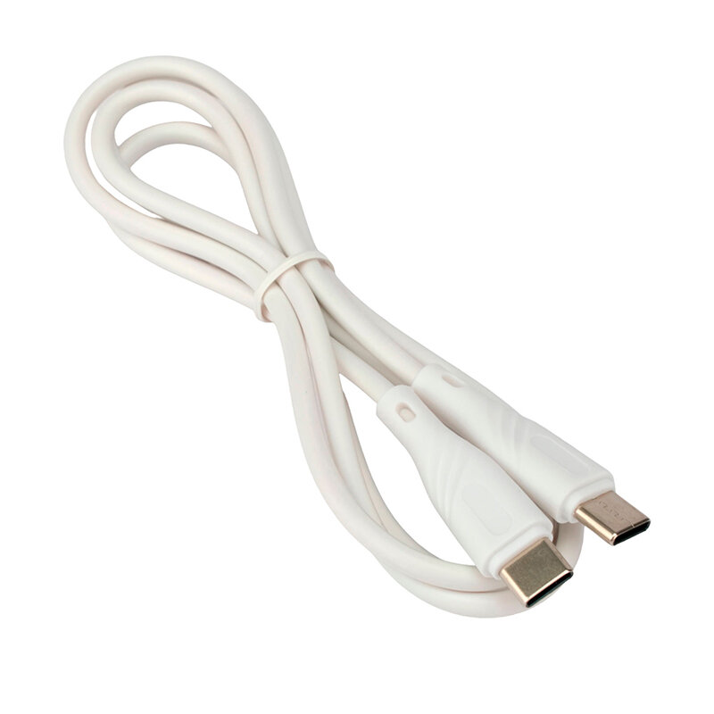 Кабель интерфейсный USB 2.0 Cablexpert Type-C/Type-C, Classic 0.1, 3A, 60Вт, PD/QC3.0, медь, 2м, белый, коробка - фото №1