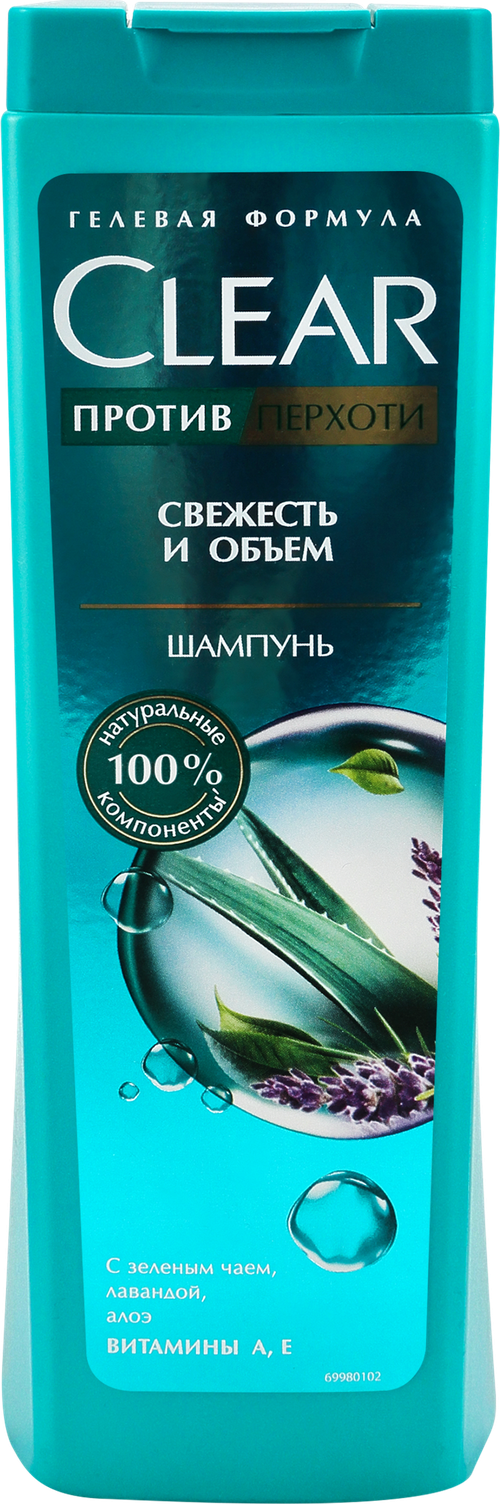 Шампунь для волос CLEAR Свежесть и объем, против перхоти, 400мл