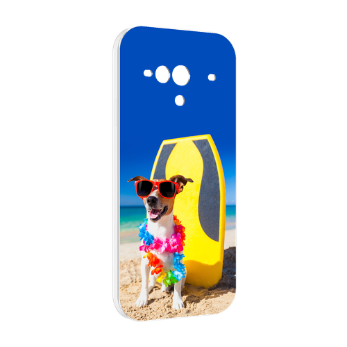Чехол MyPads Гавайская-собака для Doogee V30 задняя-панель-накладка-бампер чехол mypads собака интеллигент для doogee v30 задняя панель накладка бампер