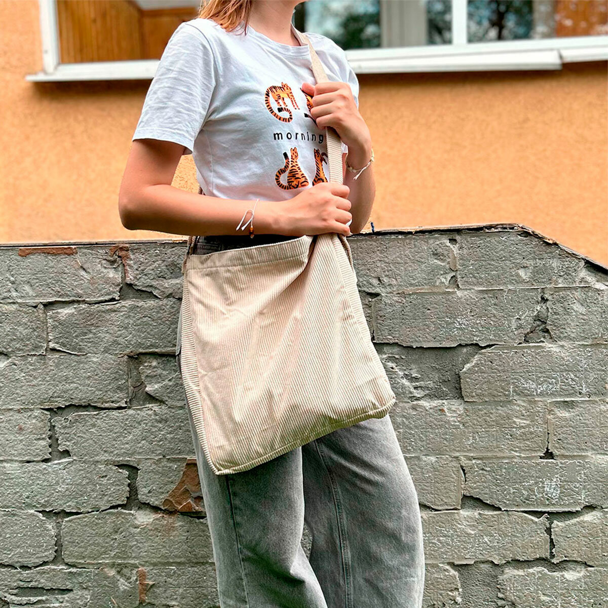 Сумка шоппер , белый