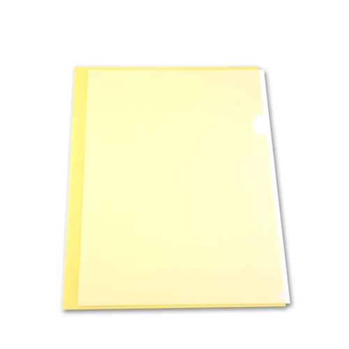 Папка Бюрократ Папка-уголок A4 пластик 0.15мм желтый