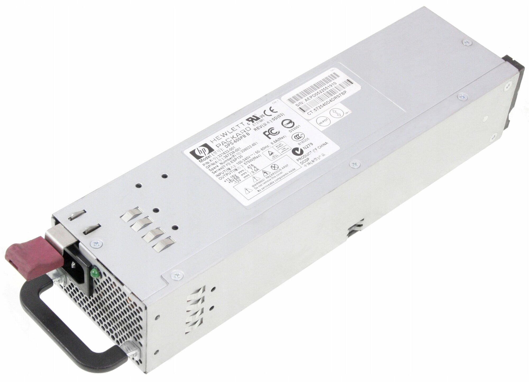 Блок питания HP Hot Plug Redundant Power Supply 575W [338022-001]