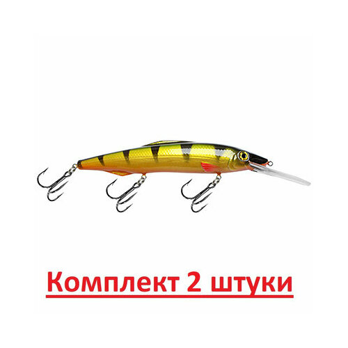 фото Воблер aqua нырок 145mm, вес - 45,0g, цвет 048 (окунь), 2 штуки