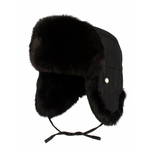 фото Шапка ушанка skiffhat, размер 59-60, черный