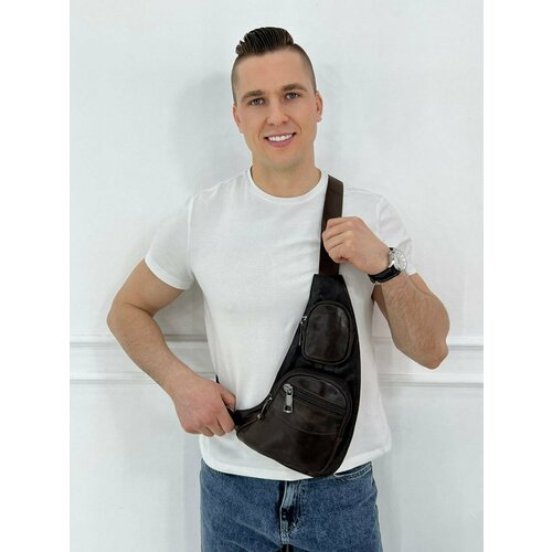 фото Рюкзак слинг 2020, фактура гладкая, черный tc&q-the territory of comfort and quality