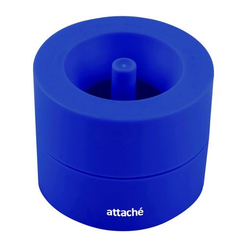 Attache Скрепочница магнитная Attache, вертикальная, круглая, (синий) скрепочница магнитная attache цвет графит