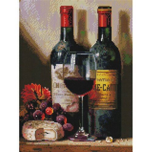 3436-ST-S Вино, сыр и виноград Мозаика на подрамнике 30х40 подарочный набор вино ты сыр