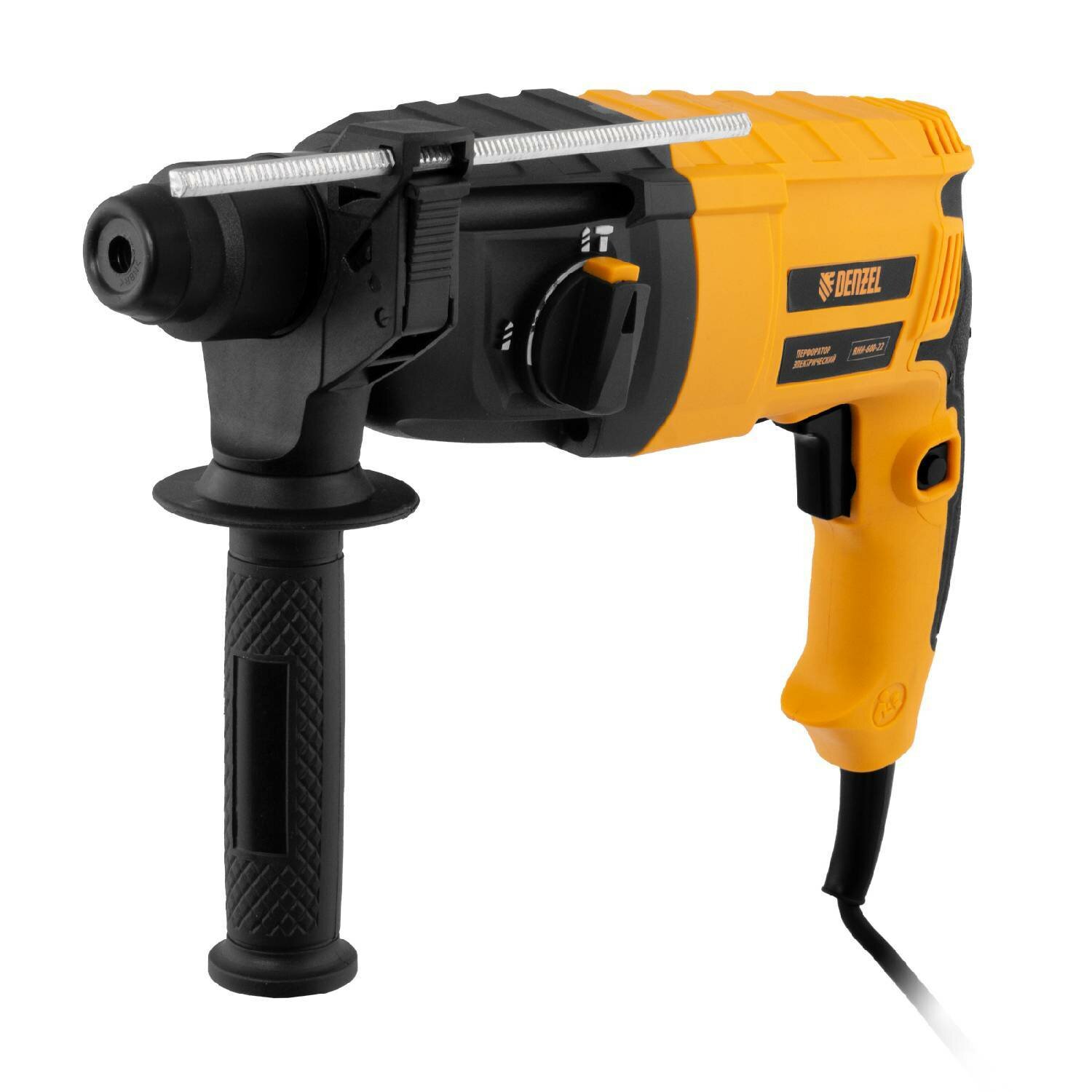 фото Перфоратор электрический DENZEL RHH-600-22, SDS-plus, 600 Вт, 2,5 Дж, 2 реж.
