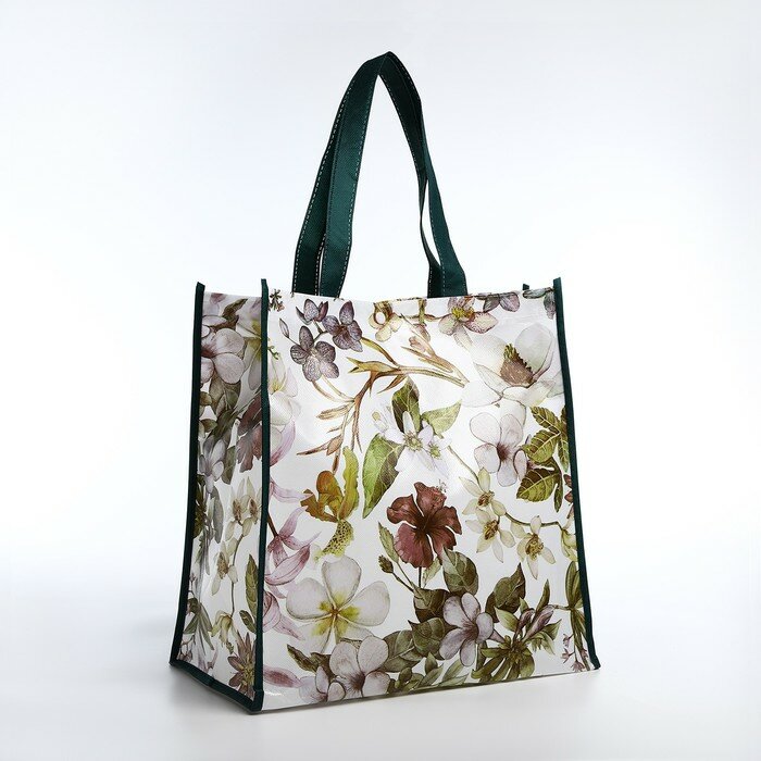 фото Сумка хозяйственна на кнопке, цвет зелёный