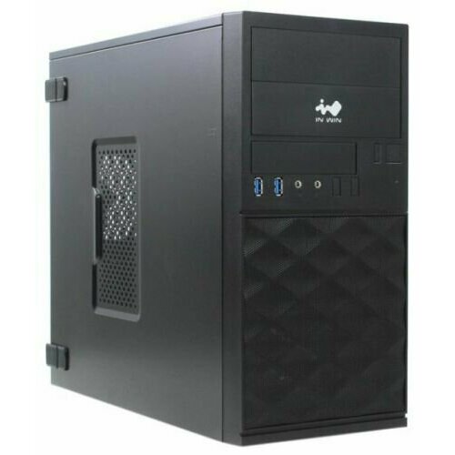 Корпус mATX InWin EFS052 6190352 черный, БП 600W, 2*USB 3.0, audio корпус inwin es722bk 6111491 черный