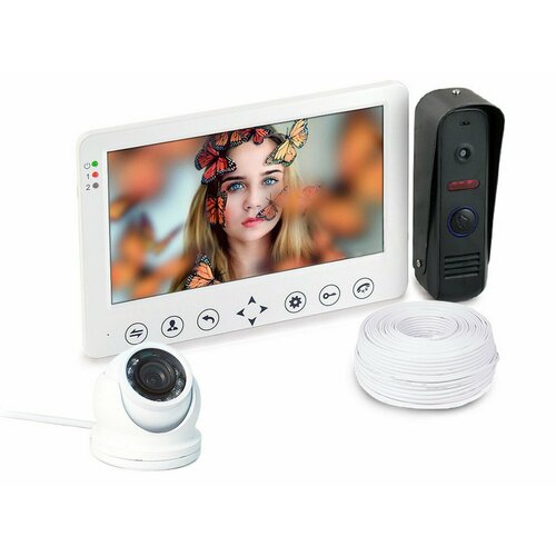 Набор: HDcom W715 и KDM-6413G домофон и внутренняя камера / домофон с камерой / домофон с камерой в квартире