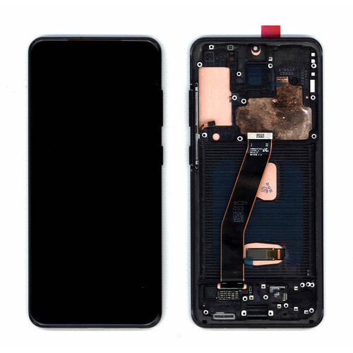 Дисплей для Samsung Galaxy S20 SM-G980F в сборе с тачскрином и рамкой черный задняя крышка для samsung galaxy s20 g980f белый