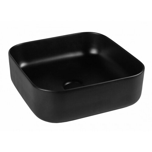 Раковина Bond накладная, 38 см, без перелива, цвет черный матовый, S57-388