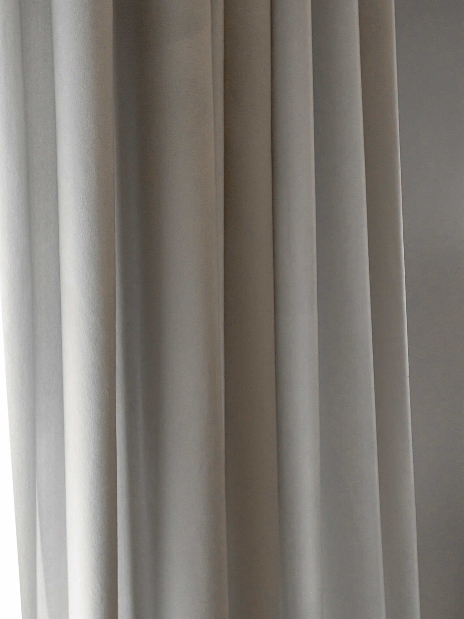 Штора-портьера LinenWay бархат, крепление на ленте, 230x280см, непрозрачные, серебристая — фото 1