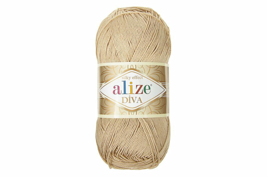 Пряжа Alize Diva верблюжий (368), 100%микрофибра, 350м, 100г, 1шт