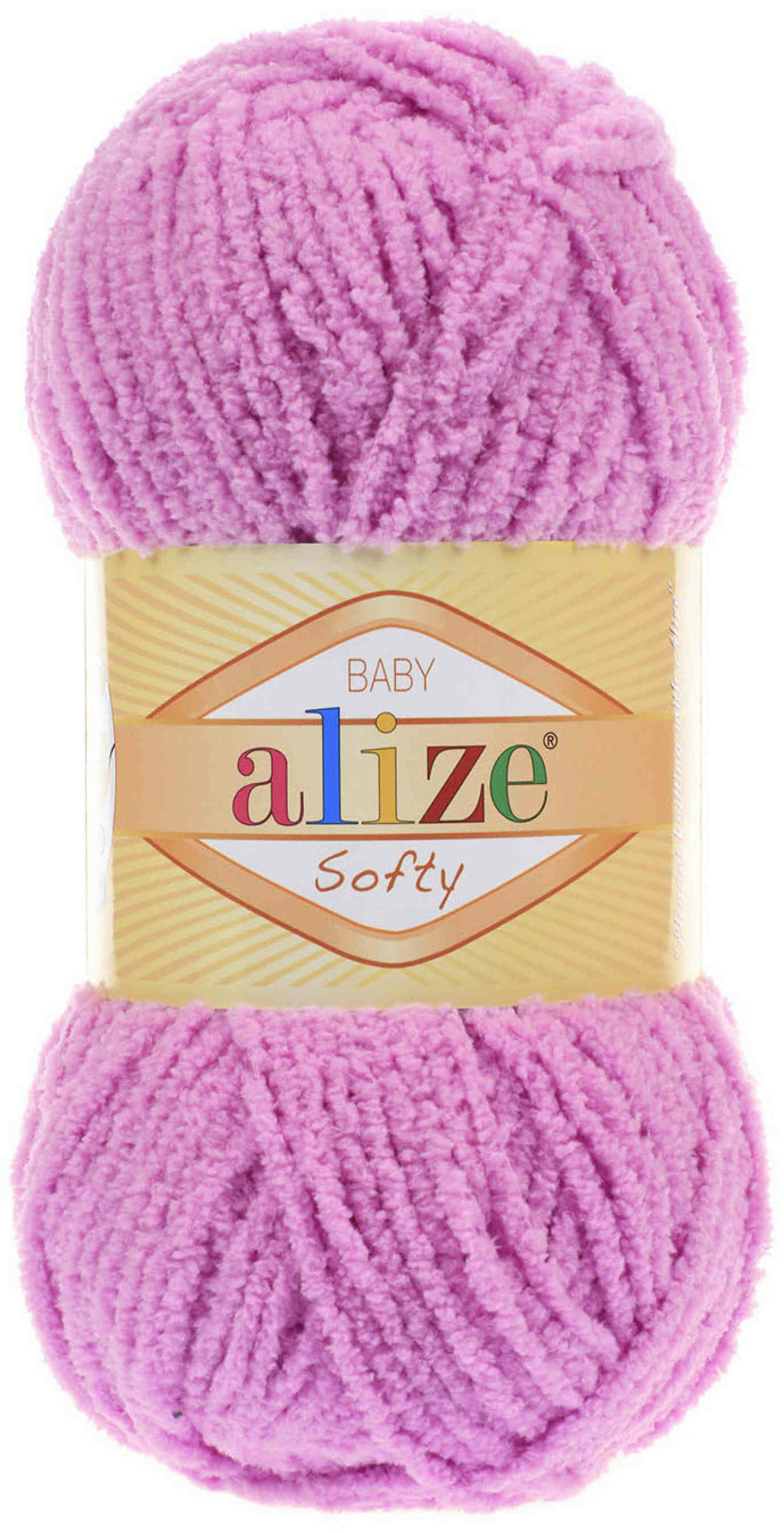 Пряжа Alize Softy светло-розовый (378), 100%микрополиэстер, 115м, 50г, 1шт