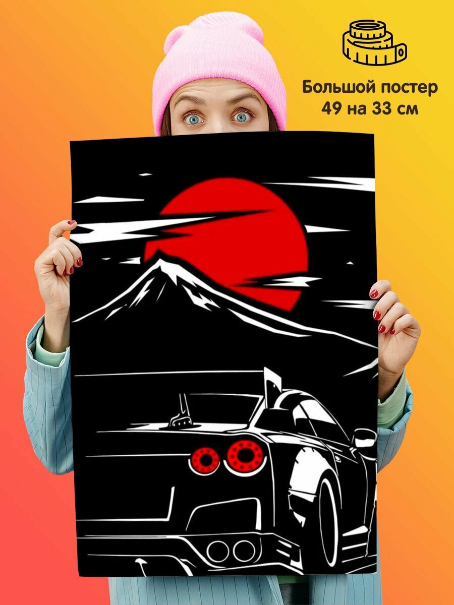 Постер плакат Nissan GT-R