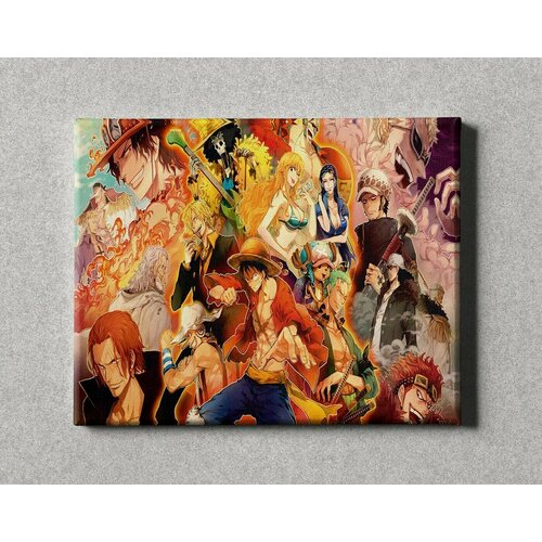 Интерьерный постер / Картина на стену / Картина в подарок для дома / Картина на холсте для интерьера - Аниме One Piece / Ван Пис, размер 30х40см