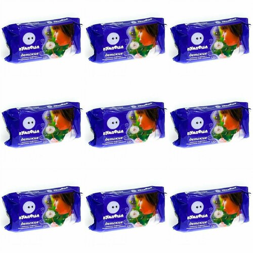 Пумпоша Салфетки влажные Антибактериальные 60 шт 9 уп