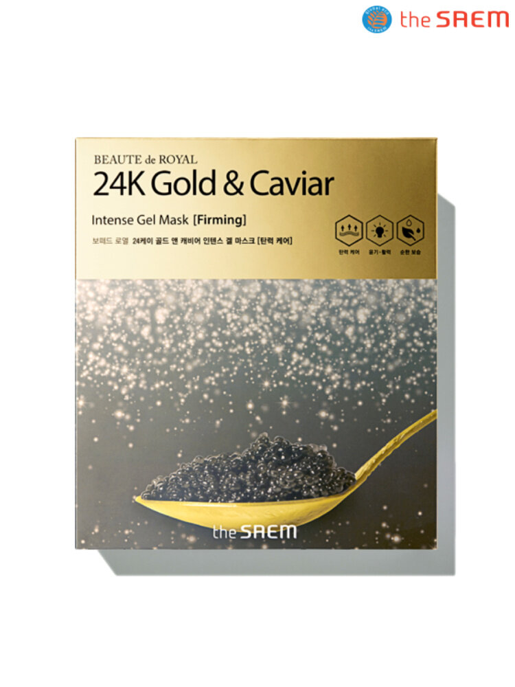 The Saem Тканевая маска для лица Beaute De Royal 24K Gold & Caviar Intense Gel Mask