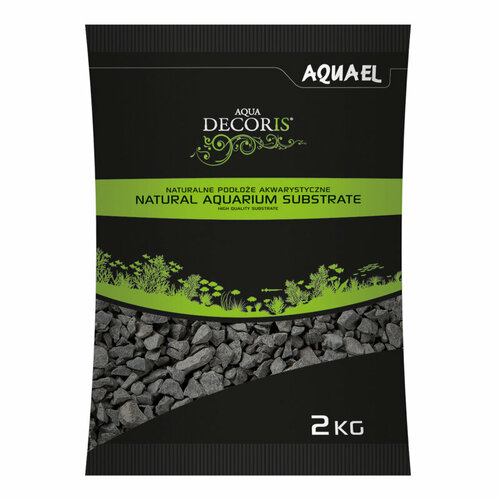 aquael aqua decoris grunt для растений 1 25кг 121115 Грунт для аквариума AQUAEL AQUA DECORIS BASALT GRAVEL базальтовый 2-4мм, 2кг