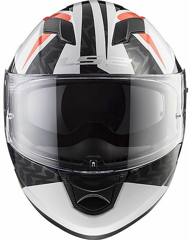 LS2 Мотошлем FF320 STREAM EVO COMMANDER (бело-черно-красный, L) — фото 8
