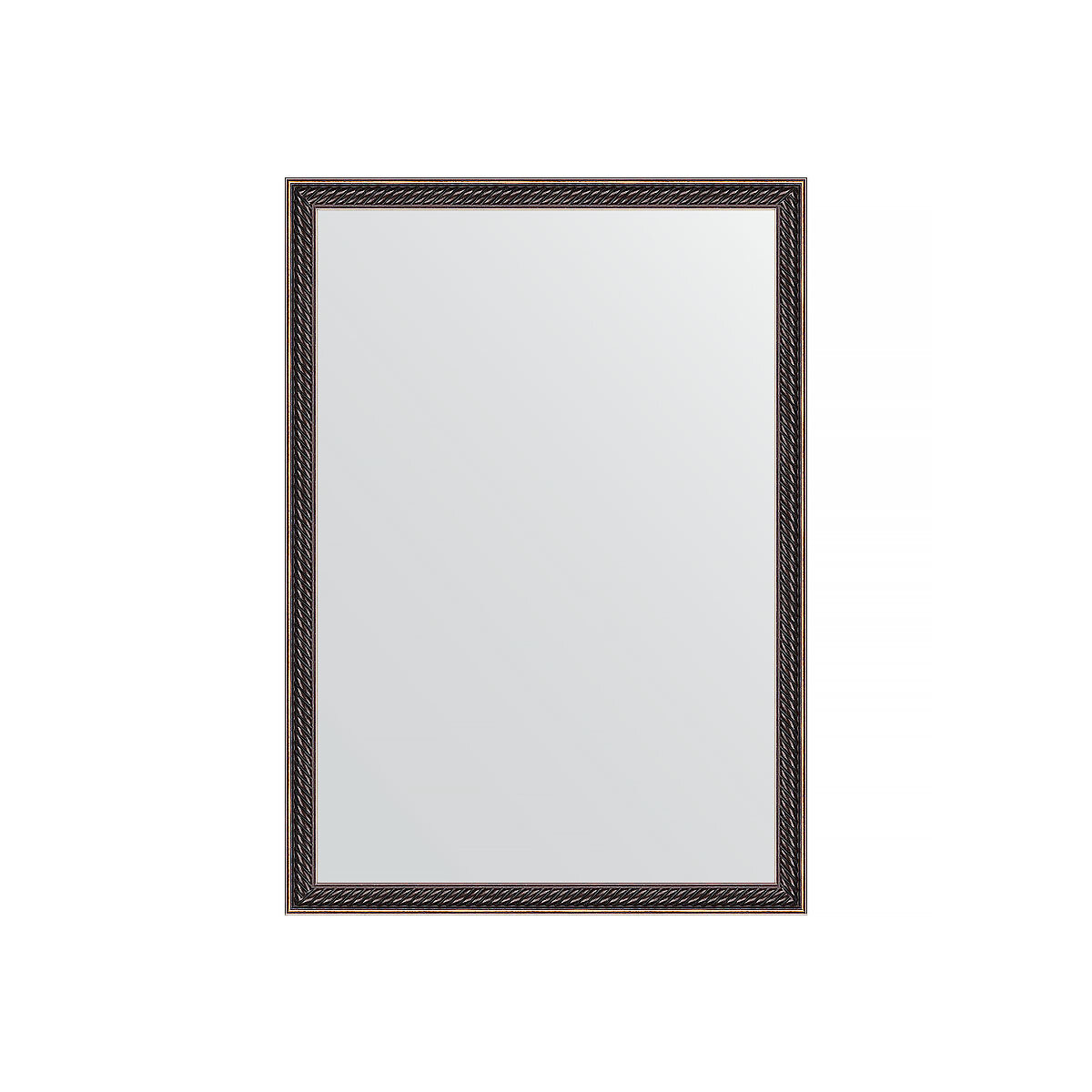 Зеркало настенное EVOFORM в багетной раме витой махагон, 48х68 см, для гостиной, прихожей, кабинета, спальни и ванной комнаты, BY 0624