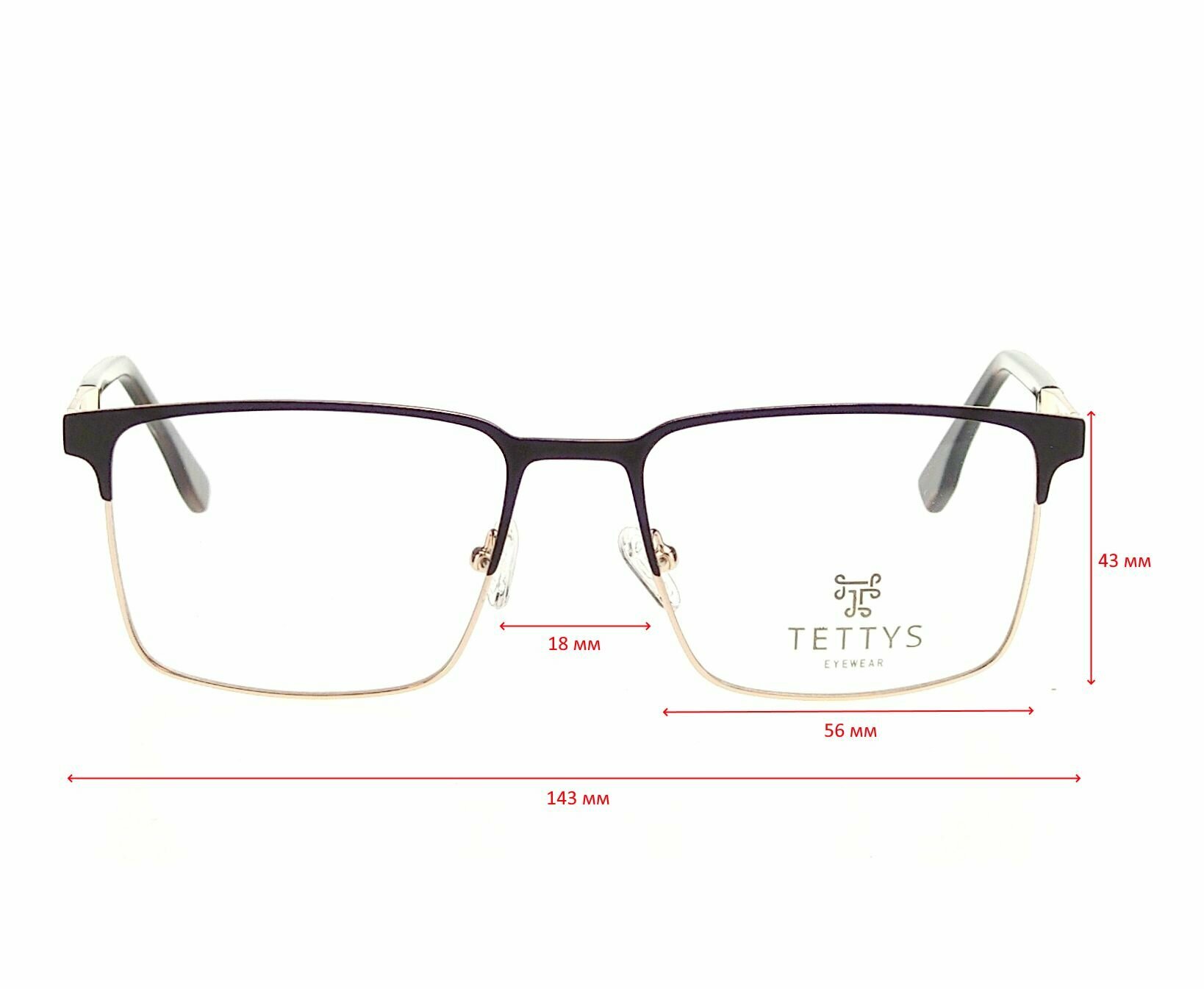Очки с футляром на магните TETTYS EYEWEAR мод. 210509 Цвет 4 с флагманскими линзами CRYOL 1.56 HMC -5.00 РЦ 66-68