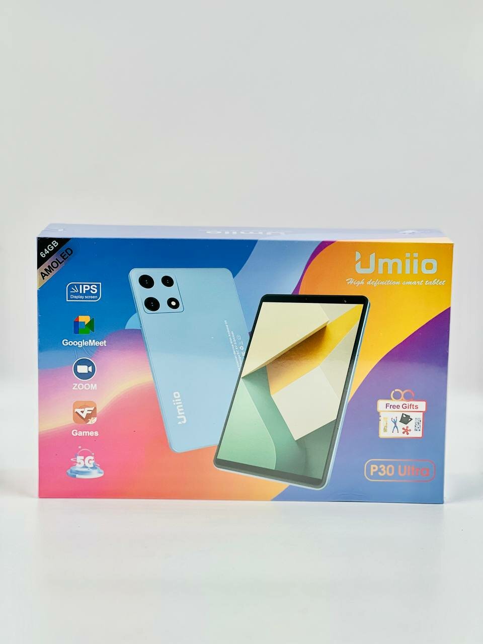 Детский Планшет Umiio P30 Ultra/AMOLED дисплей/Чехол в подарок/ Защитное стекло/Стилус/4/64 GB/Серый