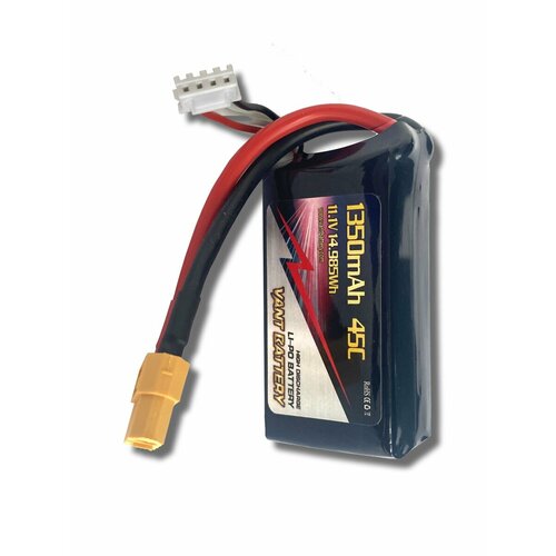 Аккумулятор Vant LiPo 11.1V 1350mAh 45C разъем XT60