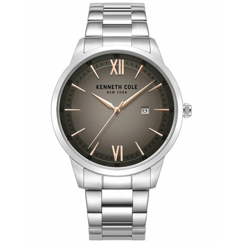 фото Наручные часы kenneth cole мужские кварцевые часы kenneth cole new york kcwgh0014505 с гарантией, коричневый, серебряный