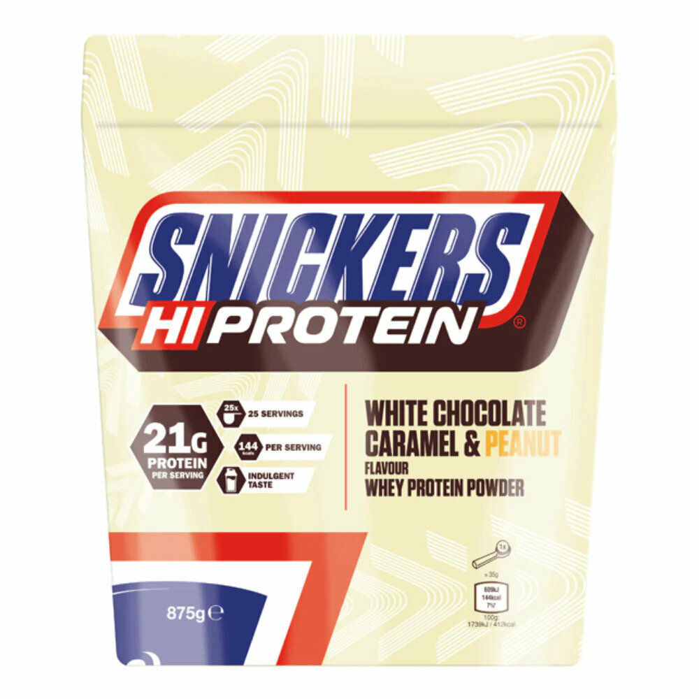 Протеин Snickers Hi Protein powder 875 г (белый шоколад)