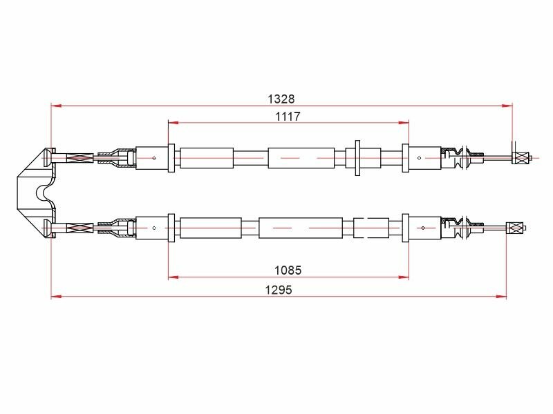 ST-52-0096 Трос ручного тормоза ASTRA H RH/LH 04-10